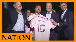 Lionel Messi officially unveiled as Inter Miami player in Florida [upl. by Skelton]