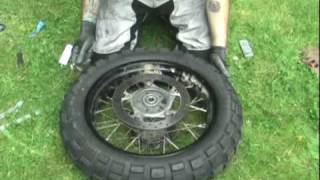 F800GS Tire Change Part 2mpg [upl. by Yortal653]