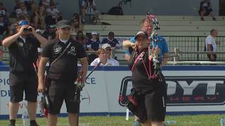 Dijon  PlourinLesMorlaix Bronze mixte  Championnat de France Fita arc à poulies Argenteuil 2017 [upl. by Juan]