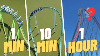 1 MINUTE Hyper Coaster VS 1 HOUR Hyper Coaster  Planet Coaster Challenge [upl. by Penn]