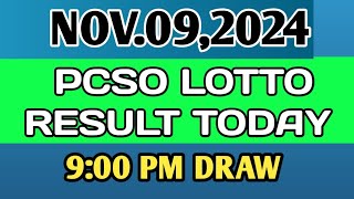 Lotto Result Today November 092024 900PM DRAW lottoresulttoday lottery pcsolotto [upl. by Drahnreb]