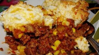 Taco Beef Bake with Cheddar Biscuit Topping [upl. by Esinev]