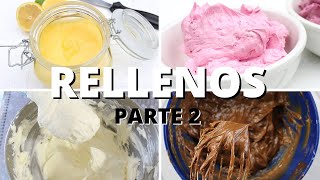 😍4 RELLENOS para TORTAS parte 2 Cremas de Limón Fresa Queso y Bariloche Natalia Salazar [upl. by Anidal]