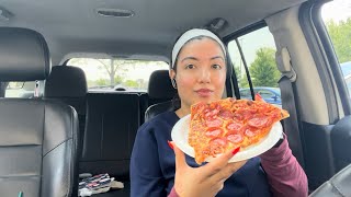 COSTCO PEPPERONI PIZZA 🍕  BERRY SMOOTHIE  MUKBANG  My ER experience 🤕 Remembering Trish Dylag [upl. by Gnah]