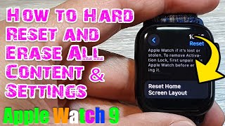 Apple Watch 9 How to Hard Reset and Erase All Content amp Settings [upl. by Keverne]