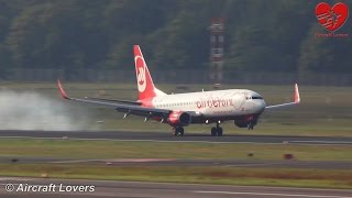 35 YEARS Air Berlin B737 DABKK Landing  Germany BerlinTegel 190914 [upl. by Akerdnuhs398]