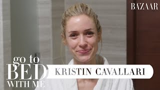 Kristin Cavallaris Nighttime Skincare Routine  Go To Bed With Me  Harpers BAZAAR [upl. by Ardek]