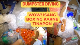 PINAYTEXANDUMPSTER DIVING WOW ISANG BOX NG KARNE ANG TINAPON [upl. by Akessej312]