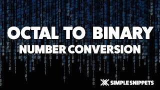 Octal to Binary Number Conversion with Decimal Point  Number System Conversions [upl. by Nelly298]