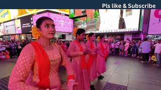 Sanatana Nasadiya Sukta from the movie TheVaccineWar at Times Square New York [upl. by Emerick]