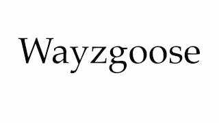 How to Pronounce Wayzgoose [upl. by Gayel47]