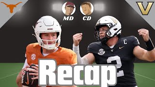 Texas vs Vanderbilt Recap  Longhorns sneak out of Nashville [upl. by Amliv]