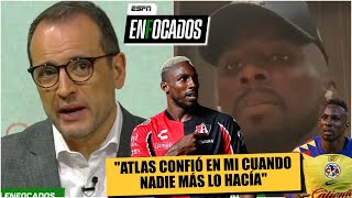 Julián Quiñones AL BORDE DE LAS LÁGRIMAS al recordar su tiempo con el Atlas  Enfocados [upl. by Naynek]