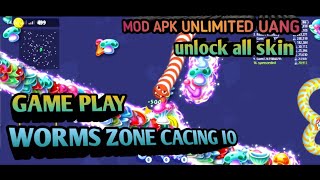 KESIR BERSABDA WORMS ZONE CACING IO MOD APK  android game play [upl. by Repsaj]