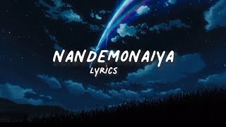 RADWIMPS  Nandemonaiya lyrics  Kimi No Nawa [upl. by Ahser]