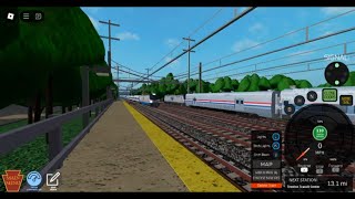 Amtrak ACS64 NER Night Owl gets passed by Amtrak ACS64 Hertiage Unit Cardinal in Princeton JC [upl. by Lea463]