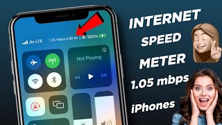 How To Enable Internet Speed Meter in iPhone  How To Get Data Speed On Notification Bar In iPhone [upl. by Sinnoda]