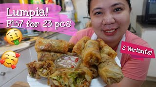 LUMPIA Recipe for Business with Costing Vegetable Lumpia amp Lumpiang Togue [upl. by Berardo]