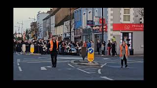 Kilkeel True Blues Silver Band  Royal British Legion Remembrance Parade 10th November 2024 [upl. by Derfliw]