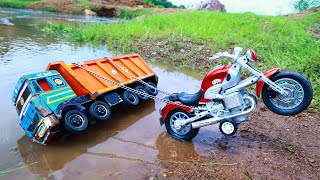 Tata Prima Truck Accident Highway Road Pulling Out HMT Tractor Bullet Bike JCB 3DX  Cartoon Jcb [upl. by Gwen272]