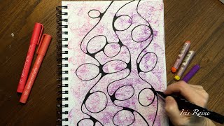 Mixed Media Neurographic Art Exploration  Oil Pastels and Acrylic Paint Pens [upl. by Esila]