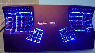 Modified Kinesis Advantage keyboard with addressable RGB LEDs [upl. by Nyrehtac123]