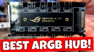 BEST Cheap SATA Powered 10 Port ARGB Hub ROG Branded MultiBao [upl. by Zina858]