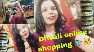 Diwali online shopping unboxing 🛍️🤩 [upl. by Olathe277]