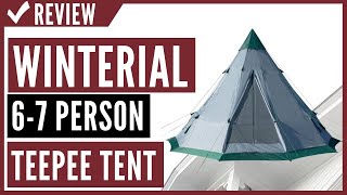 Winterial 6 7 Person Teepee Tent 12 x 12 Review [upl. by Aicirtak872]