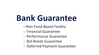 bank guarantees types bank guarantees jaiib  deferred payment guarantee [upl. by Edric]