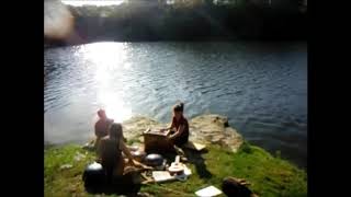 Kirtan with Daisy 3  steel tongue drums AM Drums harmonium and shamanic drum [upl. by Aicsila]