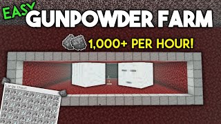 NEW EASIEST GUNPOWDER FARM No Creeper in Minecraft Bedrock 121 [upl. by Lagas]