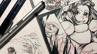 Inking comics and chatting about japan trip [upl. by Magbie]