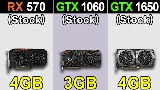 RX 570 Vs GTX 1060 3GB Vs GTX 1650  1080p Gaming Benchmarks [upl. by Burnsed]