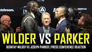 CAN JOSEPH PARKER UPSET DEONTAY WILDER PRESS CONFERENCE REACTION NO FOOTAGE [upl. by Augustine]