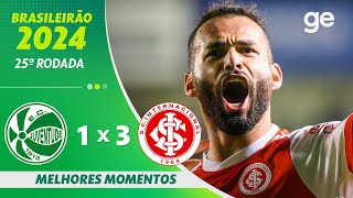 JUVENTUDE 1 X 3 INTERNACIONAL  MELHORES MOMENTOS  25ª RODADA BRASILEIRÃO 2024  geglobo [upl. by Nelav]