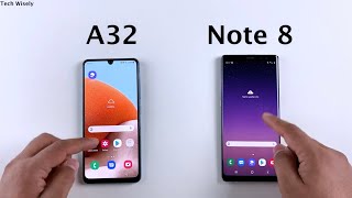 SAMSUNG A32 vs Note 8 Speed Test [upl. by Wadleigh]