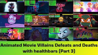 Animated Movie Villains Defeats and Deaths with healthbars Part 3 [upl. by Lemon]