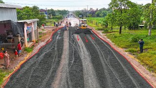 Awesome Action  Skill Operator Using Dump Truck 25 T And KOMATUD41P Working Under The Rain [upl. by Adnirim438]