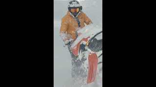 Lynx Snowmobile Riding Deep Snow [upl. by Tronna]