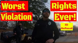 🔴🔵Worst rights violations ever ID Refusal 🔵🔴1st amendment audit fail [upl. by Laleb]