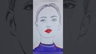 How to draw Lips 💋 easily ✨️ shorts trending [upl. by Odlabso]