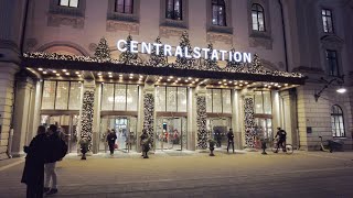 Stockholm Central Station Walking Tour [upl. by Nod722]