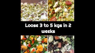 6 Easy Weight Loss Salad Recipes  How to Lose 3 to 5 kgs in 2 weeks  Protein Packed Salads [upl. by Noletta]