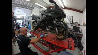 Timelapse  Honda CBR1100XX Super Blackbird Exhaust Replacement [upl. by Augustus]