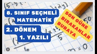 8 Sınıf Matematik Uygulamaları 2 Dönem 1 Yazılı Soru Ve Açıklamalı Çözümleri [upl. by Otaner544]