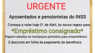 INSS Novas regras para Empréstimos consignados para aposentados e pensionistas [upl. by Eimarrej]