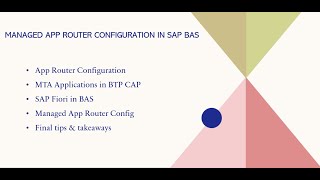 Managed App Router in SAP Fiori using BAS  MTA Apps in CAP  Cloud Foundry  100 Practical Guide [upl. by Starkey]