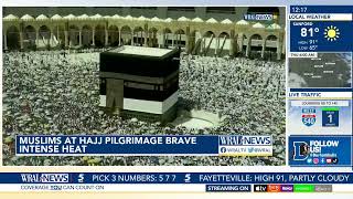 Muslims at Hajj Pilgrimage Brave Intense Heat [upl. by Yentruok546]