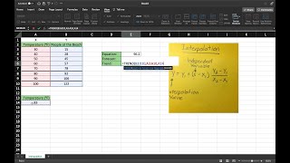 How to Interpolate in Excel Equation FORECAST TREND [upl. by Nevai243]